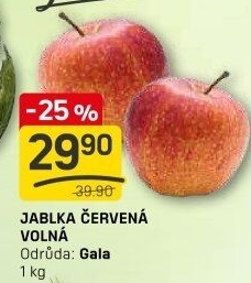 Jablka červená Gala