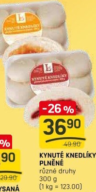 Kynuté knedlíky ovocné Lef