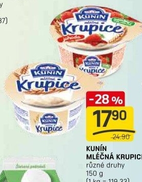 Mléčná krupice Mlékárna Kunín