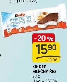 Řez mléčný Kinder