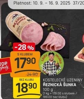 Šunka Řeznická výběrová Kostelecké uzeniny