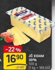 Sýr Eidam Jihočeský 30% Madeta