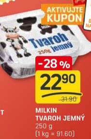 Tvaroh jemný Milkin