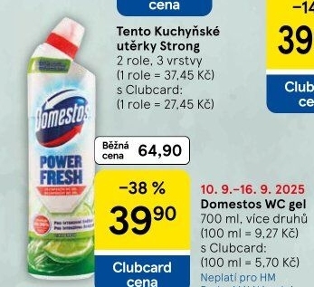 Čistič WC gelový Domestos
