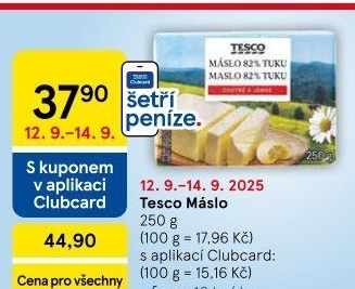 Máslo Tesco