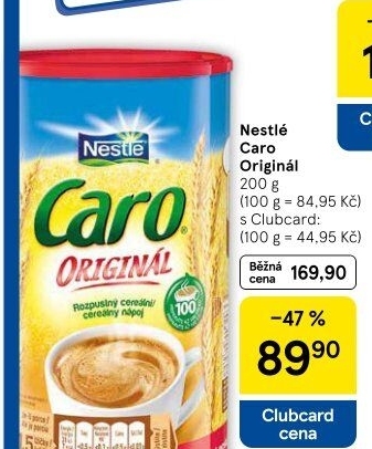 Nápoj instantní obilninový Caro Original Nestlé