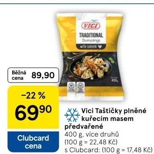 Taštičky plněné mražené Vici