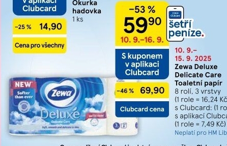Toaletní papír 3vrstvý Deluxe Zewa
