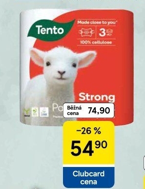 Utěrky kuchyňské 3vrstvé Strong Tento