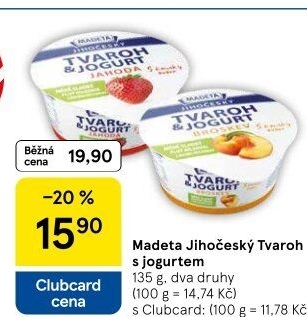 Dezert tvaroh s jogurtem jihočeský Madeta