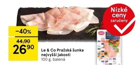 Šunka pražská nejvyšší jakosti LE&amp