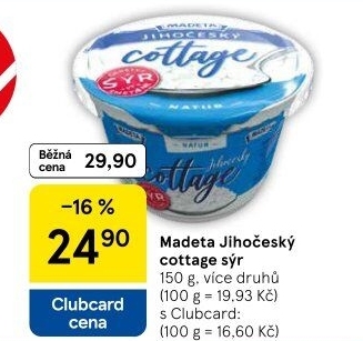 Sýr Cottage Jihočeský Madeta