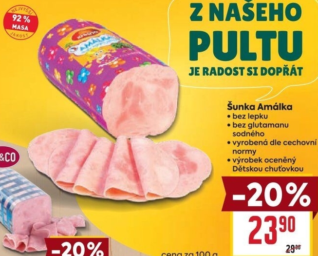 Šunka Amálka nejvyšší jakosti Krásno