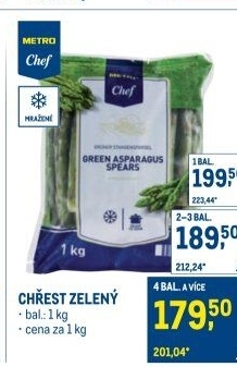 Chřest zelený mražený Metro Chef