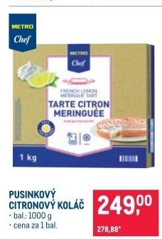 Koláč mražený Metro Chef