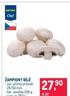 Žampiony bílé Metro Chef