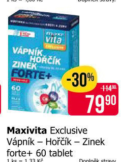 Doplněk stravy Vápník-Hořčík-Zinek Forte Exclusive Maxivita