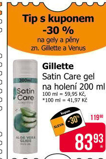 Gel na holení dámský Satin Care Gillette