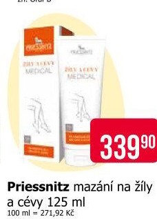 Mazání na žílya cévy Priessnitz