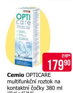 Roztok na čočky OptiCare Cemio