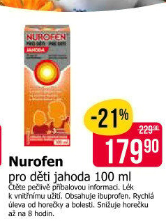 Sirup proti horečce a bolesti pro děti Nurofen