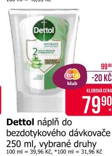 Tekuté mýdlo antibakteriální Dettol - náplň do bezdotykového dávkovače