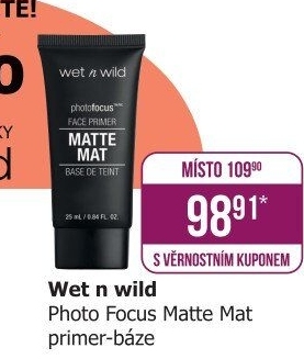 Báze pod make up Matte Mat Primer Photo Focus Wet n Wild