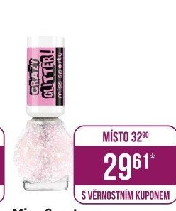Lak na nehty Crazy Glitter Miss Sporty