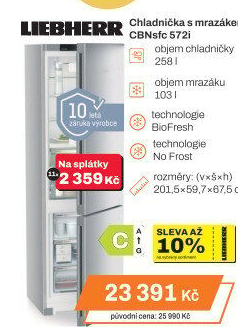 Kombinovaná chladnička Liebherr CBNSFC572I