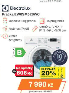 Pračka Electrolux EW6SM526WC
