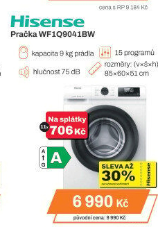 Pračka Hisense WF1Q9041BW