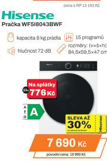 Pračka Hisense WF5I8043BWF