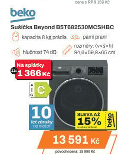 Sušička prádla Beko Beyond B5T682530MCSHBC