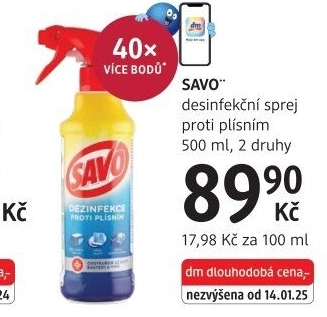 Čistič proti plísním Savo