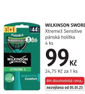 Holítka jednorázová pánská Sensitive Xtreme 3 Wilkinson