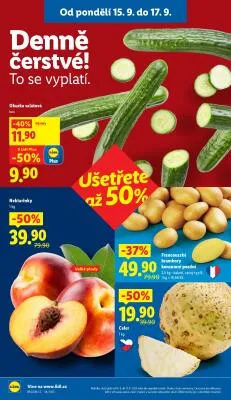 akční leták Lidl 15.9.2025-17.9.2025