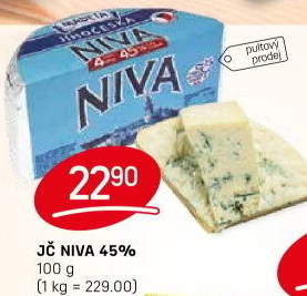 Sýr Niva Jihočeská 45% Madeta