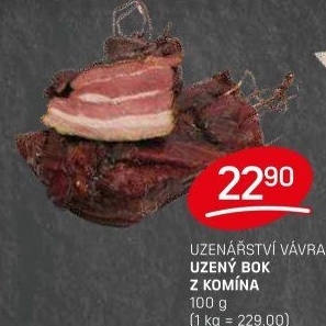 Uzený bok z komína Uzenářství Vávra