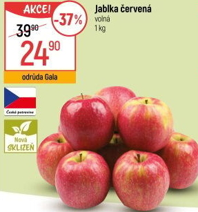 Jablka červená Gala