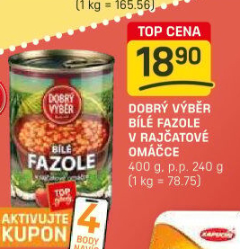 Fazole bílé v omáčce Dobrý Výběr