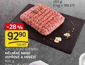 Mělněné maso mix Kostelecké uzeniny
