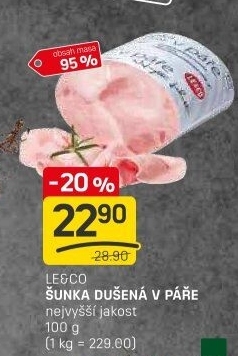 Šunka dušená nejvyšší jakosti LE&amp