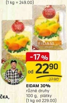 Sýr Eidam 30% Dobrý Výběr