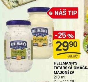 Tatarská omáčka Hellmann'
