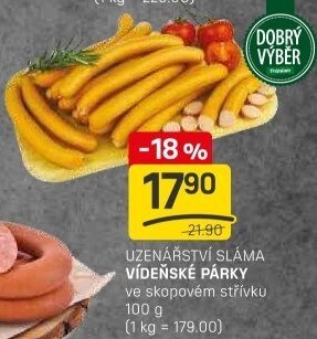Vídeňské párky Premium Dobrý Výběr