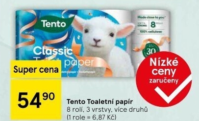 Toaletní papír 3vrstvý Tento