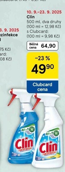 Čističe oken Clin