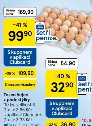 Vejce z podestýlky S Tesco