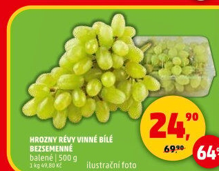 Hrozny bílé bezsemenné