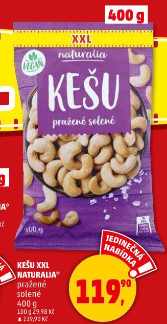 Kešu pražené Naturalia